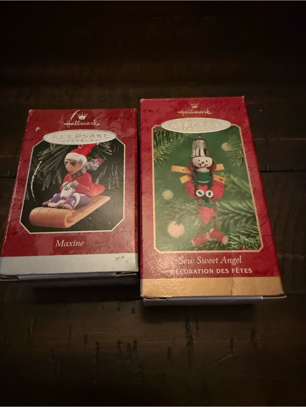 Hallmark Keepsake Ornaments - Red and Green Holiday Boxes